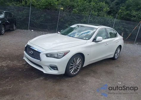 2018 Infiniti Q50 3.0T Luxe z USA, uszkodzony, nr VIN JN1EV7AR7JM443319